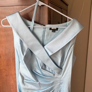 Light blue (powder blue), lined, size 10, dress.